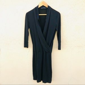 ALLSAINTS Black Stretch Body Con Dress